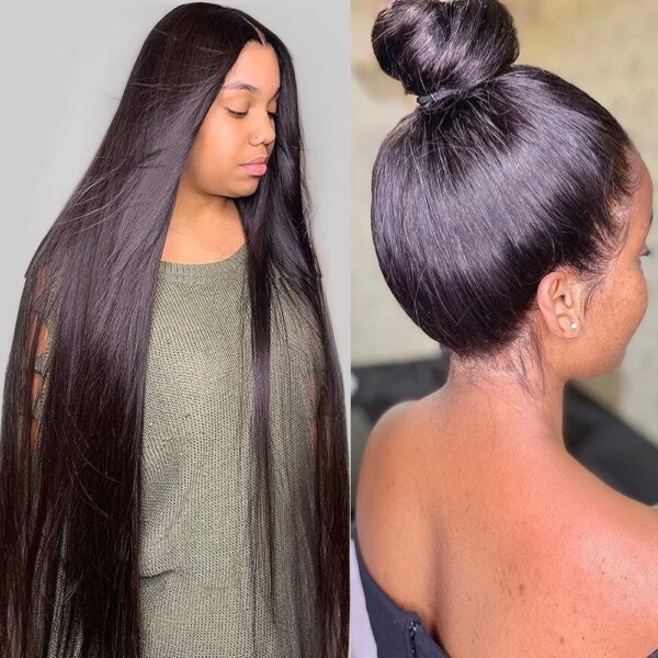 perruque naturelle 13x4 lace frontal wig perruques de cheveux humains droites en dentelle