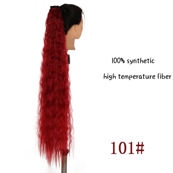 extension cheveux 30 pouces fibre perruque de cheveux synthétique résistant à la chaleur cheveux