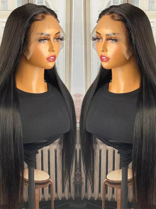 perruques cheveux naturels Lace Frontal Wig brésilienne naturelle