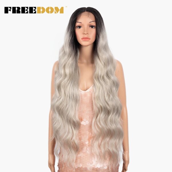 perruques synthétiques à dentelle frontale pour femmes noires