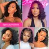 perruque cheveux humain, perruque bresillienne Perruque Bob Lace Wig brésilienne bouclée