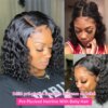 perruque cheveux humain, perruque bresillienne Perruque Bob Lace Wig brésilienne bouclée