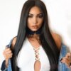 perruque synthétique longue et lisse pour femmes, postiche de Cosplay naturel
