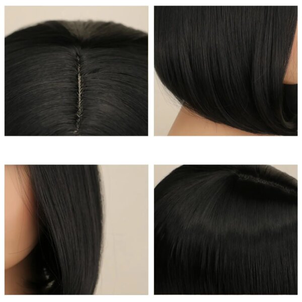 perruque synthétique longue et lisse pour femmes, postiche de Cosplay naturel