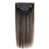 extension cheveux naturels Remy lisses avec Clips, 70g, noir, brun clair, ombré miel