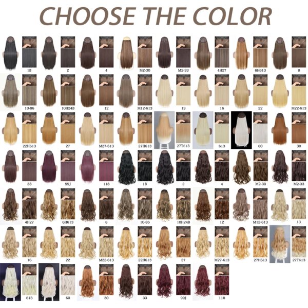 extension cheveux synthétiques sans Clip, postiche longue et lisse, noire, Blonde naturelle