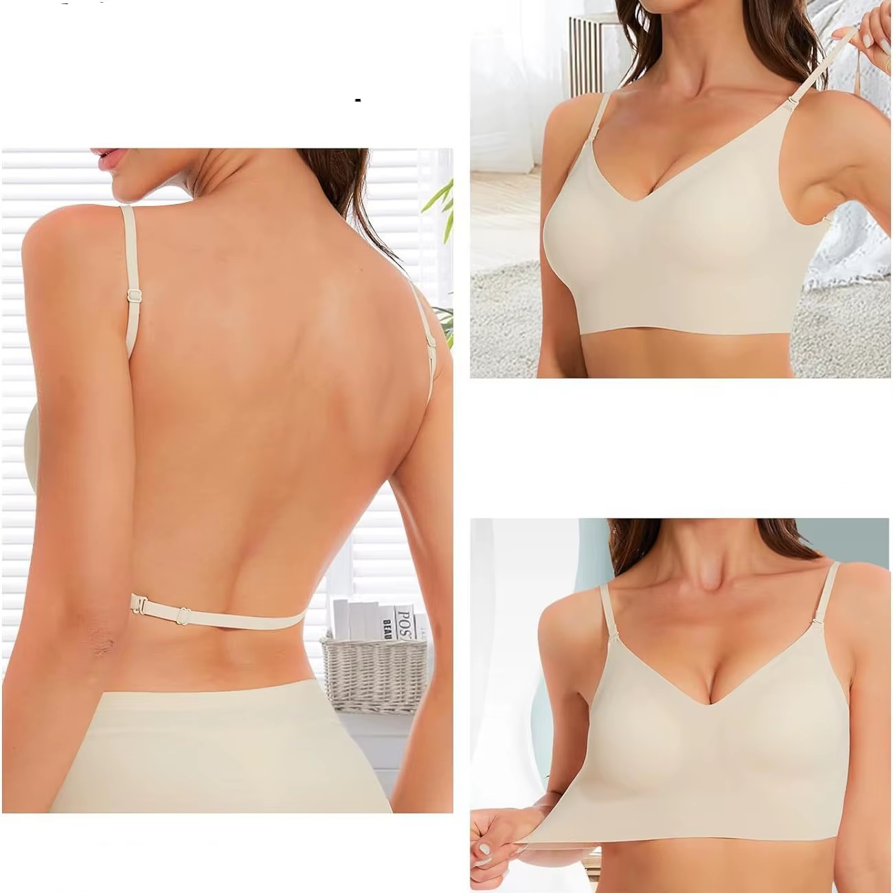 Soutien-gorge dos nu sans coutures, multiposition, - Soutien Gorge chez makeyouwant.fr