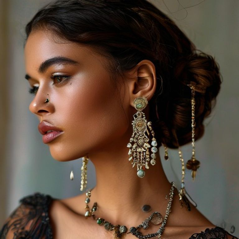 Boucles d&rsquo;oreilles cr??oles tendance et colliers femme 2029 mode future
